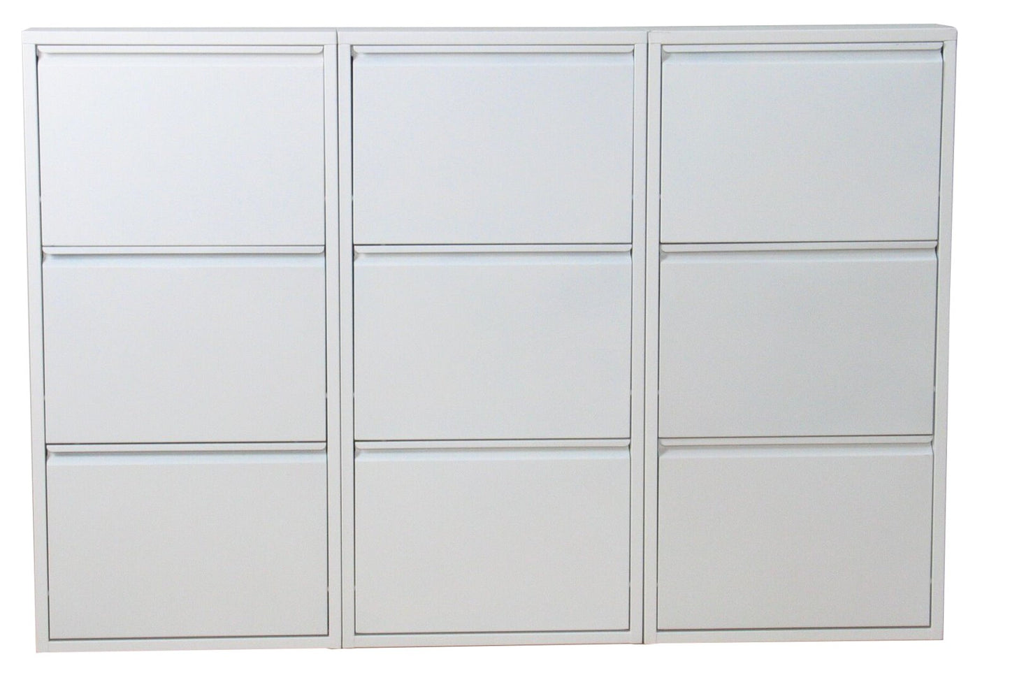 XXL Schuhschrank Pisa New 9 Klappen Metall Schuhkipper Schuhregal Schuhschrank