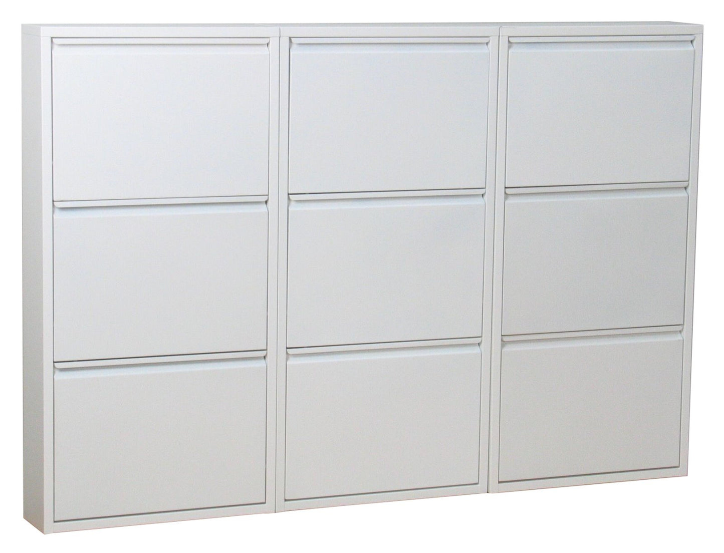 XXL Schuhschrank Pisa New 9 Klappen Metall Schuhkipper Schuhregal Schuhschrank