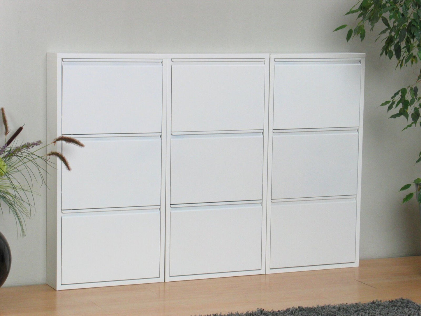 XXL Schuhschrank Pisa New 9 Klappen Metall Schuhkipper Schuhregal Schuhschrank
