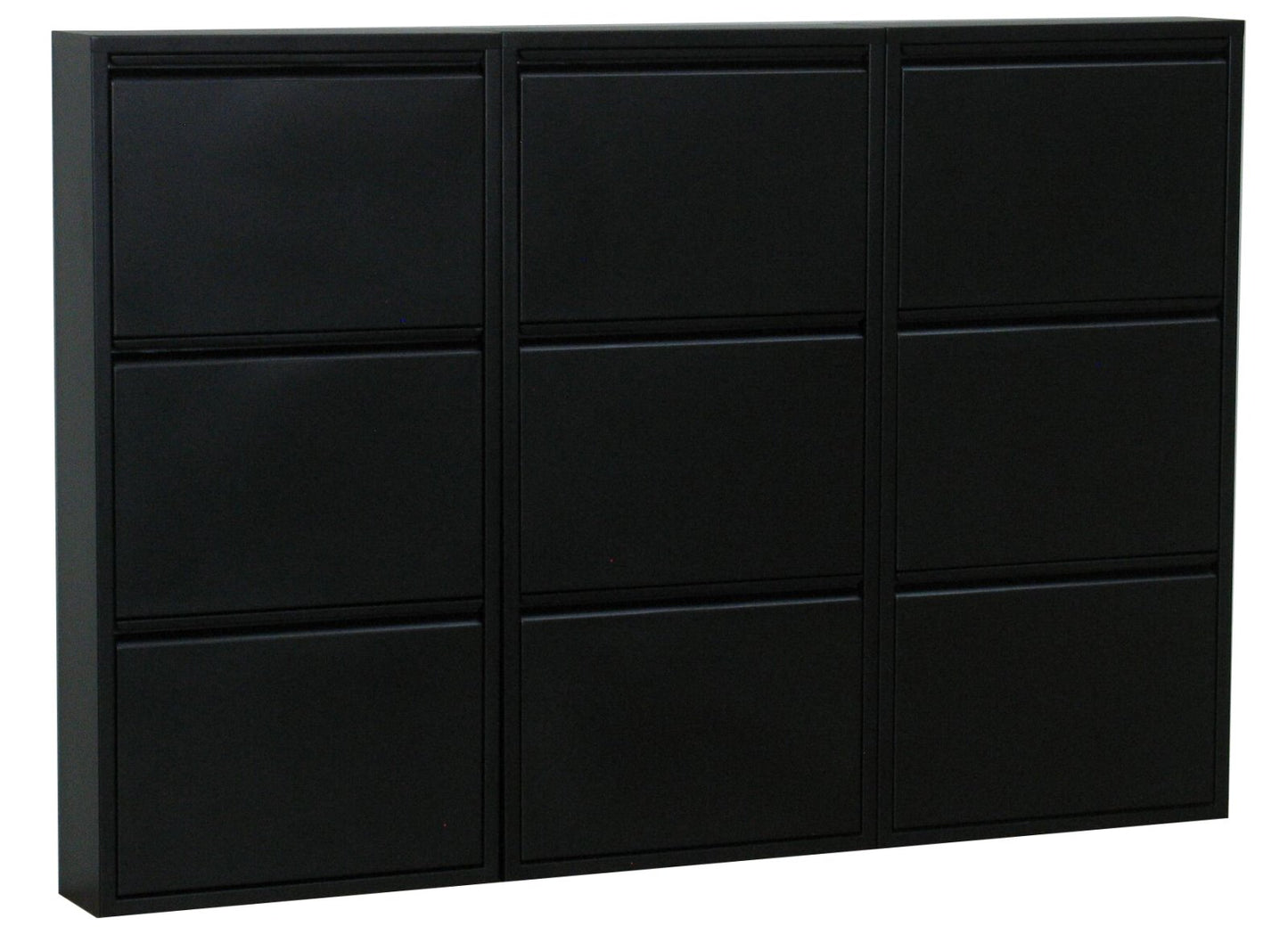 XXL Schuhschrank Pisa New 9 Klappen Metall Schuhkipper Regal Ablage Schrank