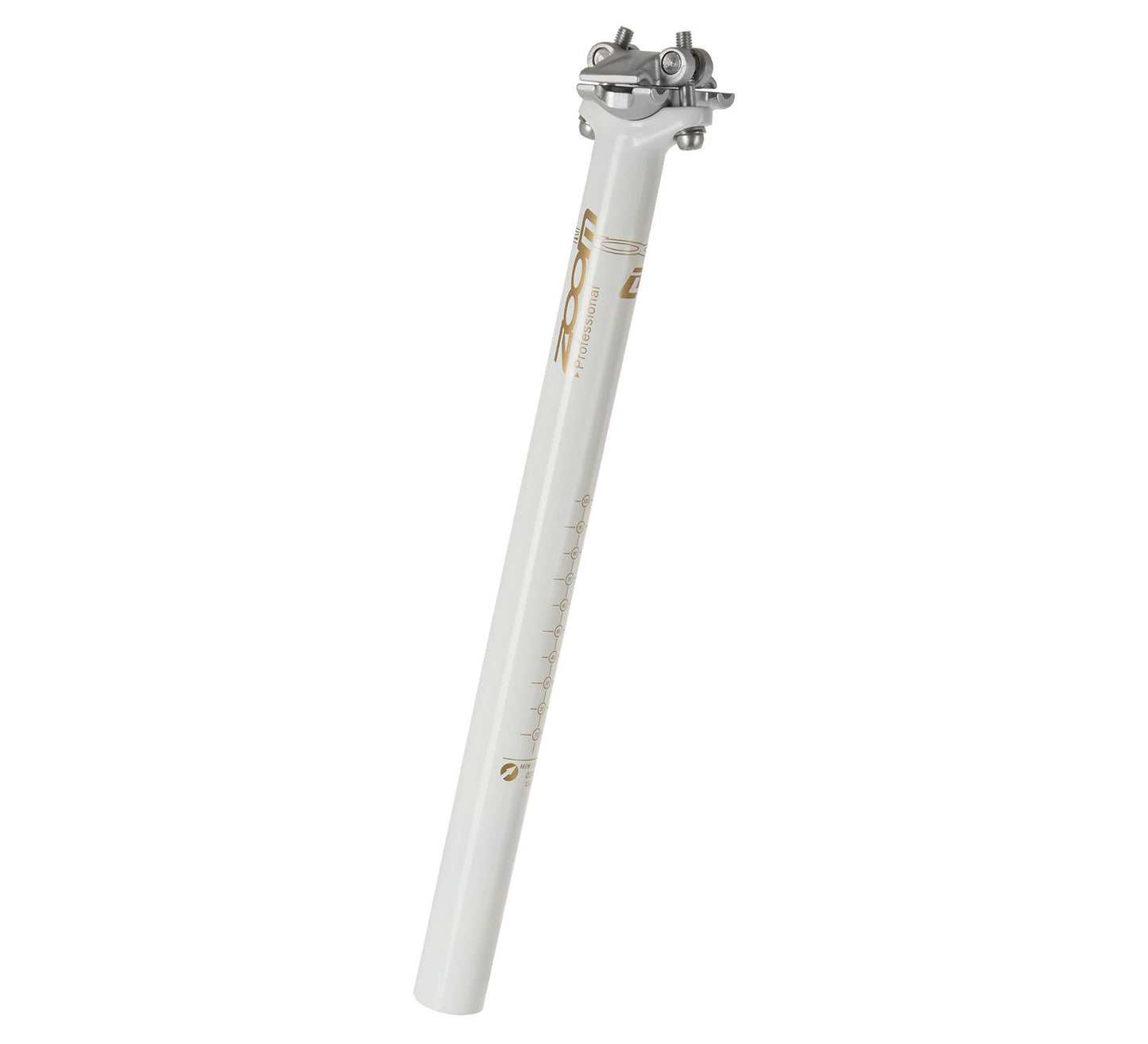 ZOOM Fahrrad Sattelstütze Ø 31,6mm Alu verstärkt 350mm Weiß Sattelstange