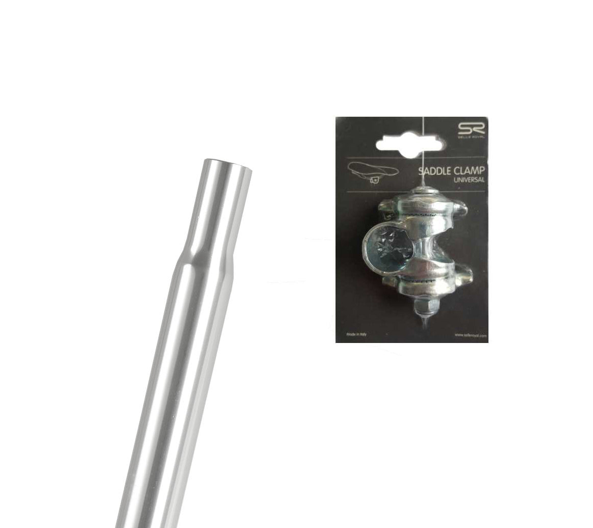 Sattelstütze 500mm lang bis 180kg verchromt mit und ohne Kloben verschiedene Ø