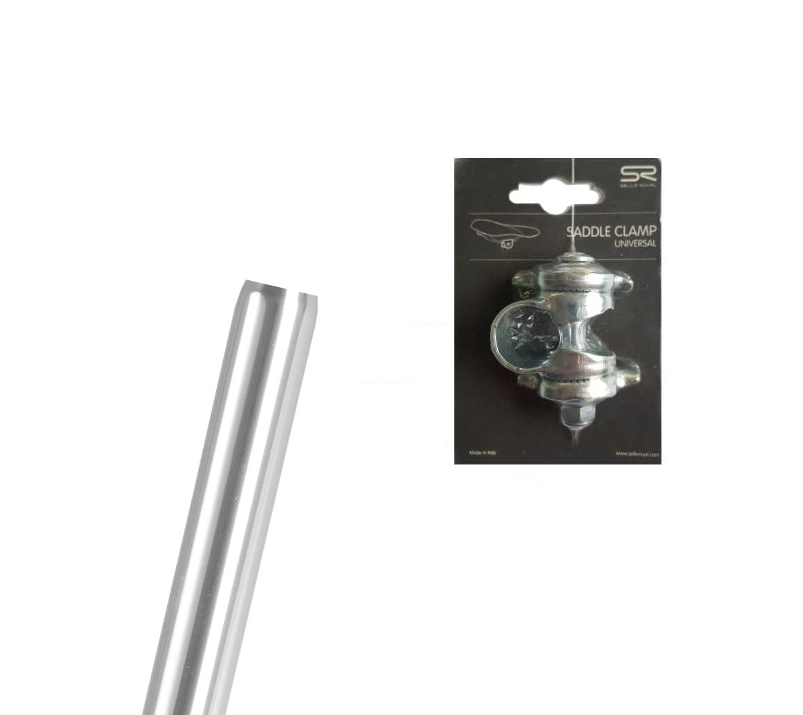 Verstärkte sehr lange Sattelstütze 500mm lang bis 180kg verchromt mit und ohne Kloben
