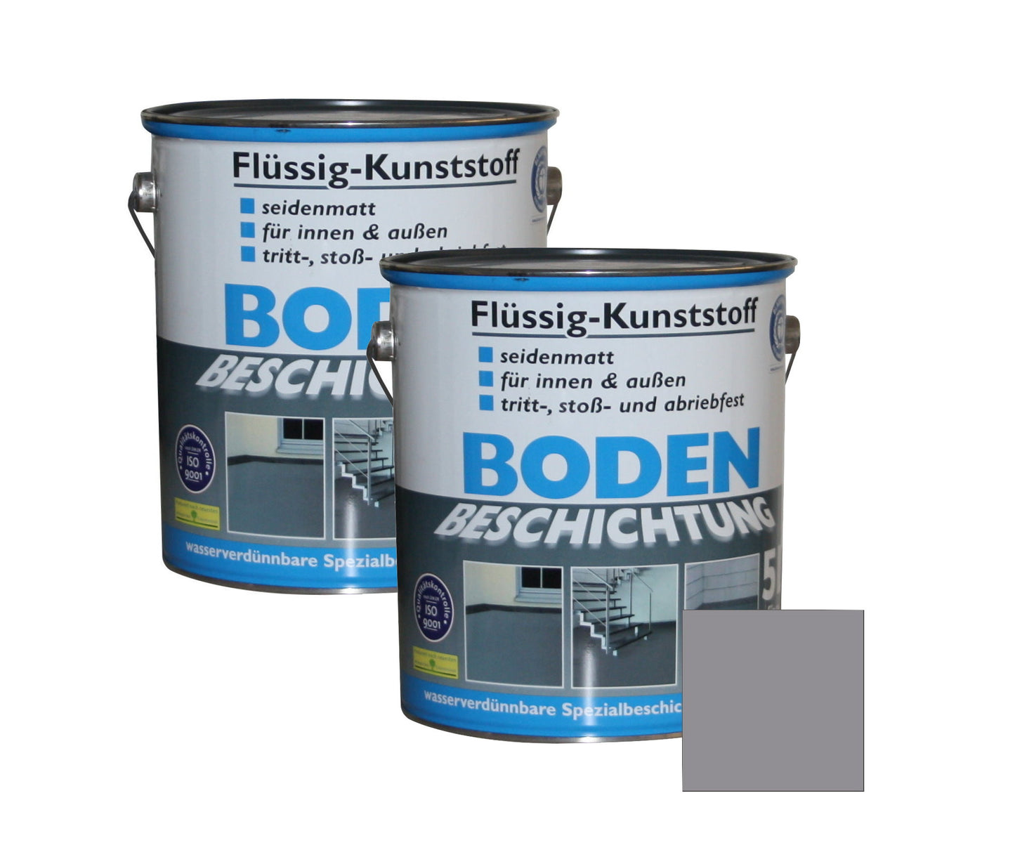 Flüssig Kunststoff 2x 5L Bodenbeschichtung 100m² Betonfarbe Beton Beschichtung