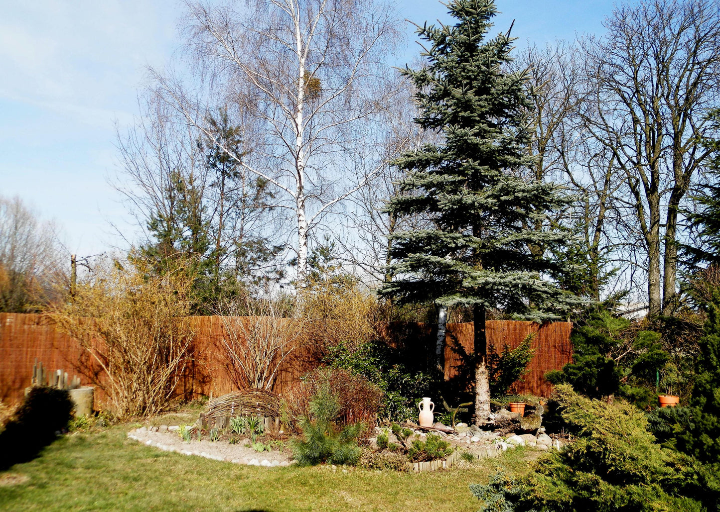 Weidematte 300x100 Sichtschutzmatte Garten Sichtschutz Weide Matte Zaun braun