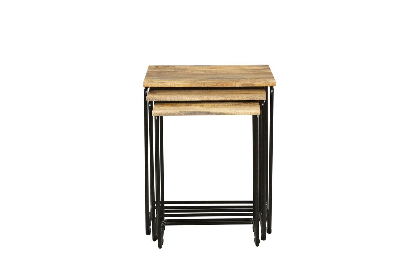INTERIA Home & Living Beistelltisch CHENNAI 3er Set Tisch Wohnzimmer Altholz