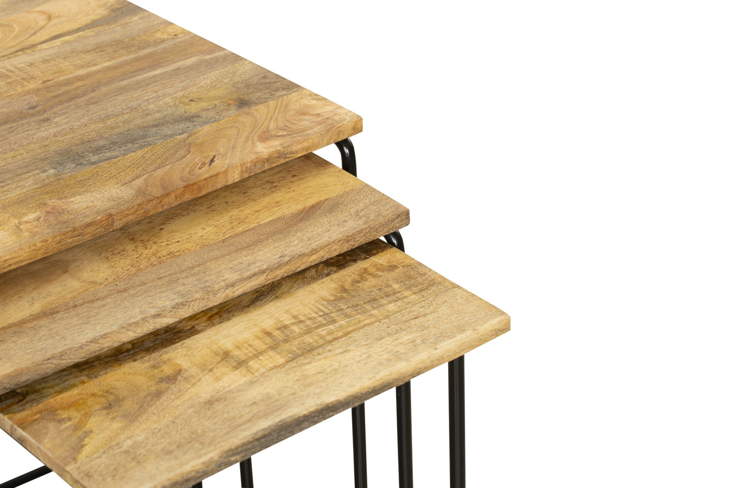 INTERIA Home & Living Beistelltisch CHENNAI 3er Set Tisch Wohnzimmer Altholz