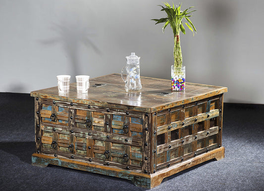 INTERIA Home&Living Couchtisch Tisch KALANKA recyceltes Holz Möbel Mango Altholz