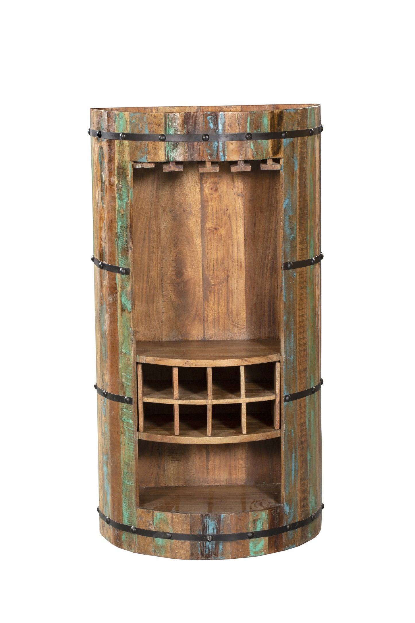 INTERIA Home & Living Weinbar KAVERI Bar Schrank Kommode Sideboard Holz Mango