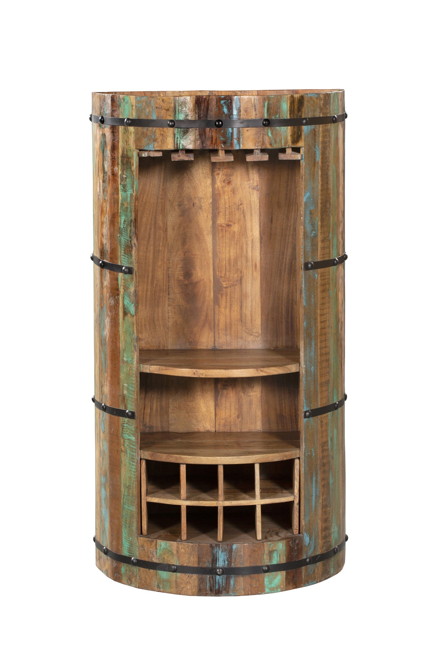 INTERIA Home & Living Weinbar KAVERI Bar Schrank Kommode Sideboard Holz Mango