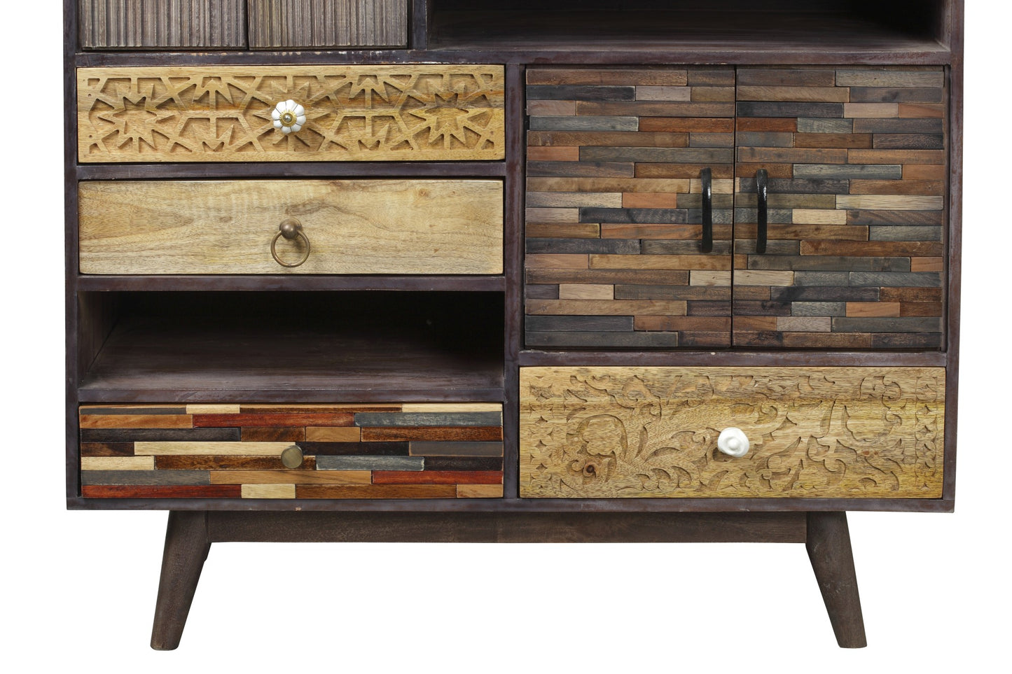 INTERIA Home & Living Kommode TOBOL Sideboard Schrank Holz Mango Highboard