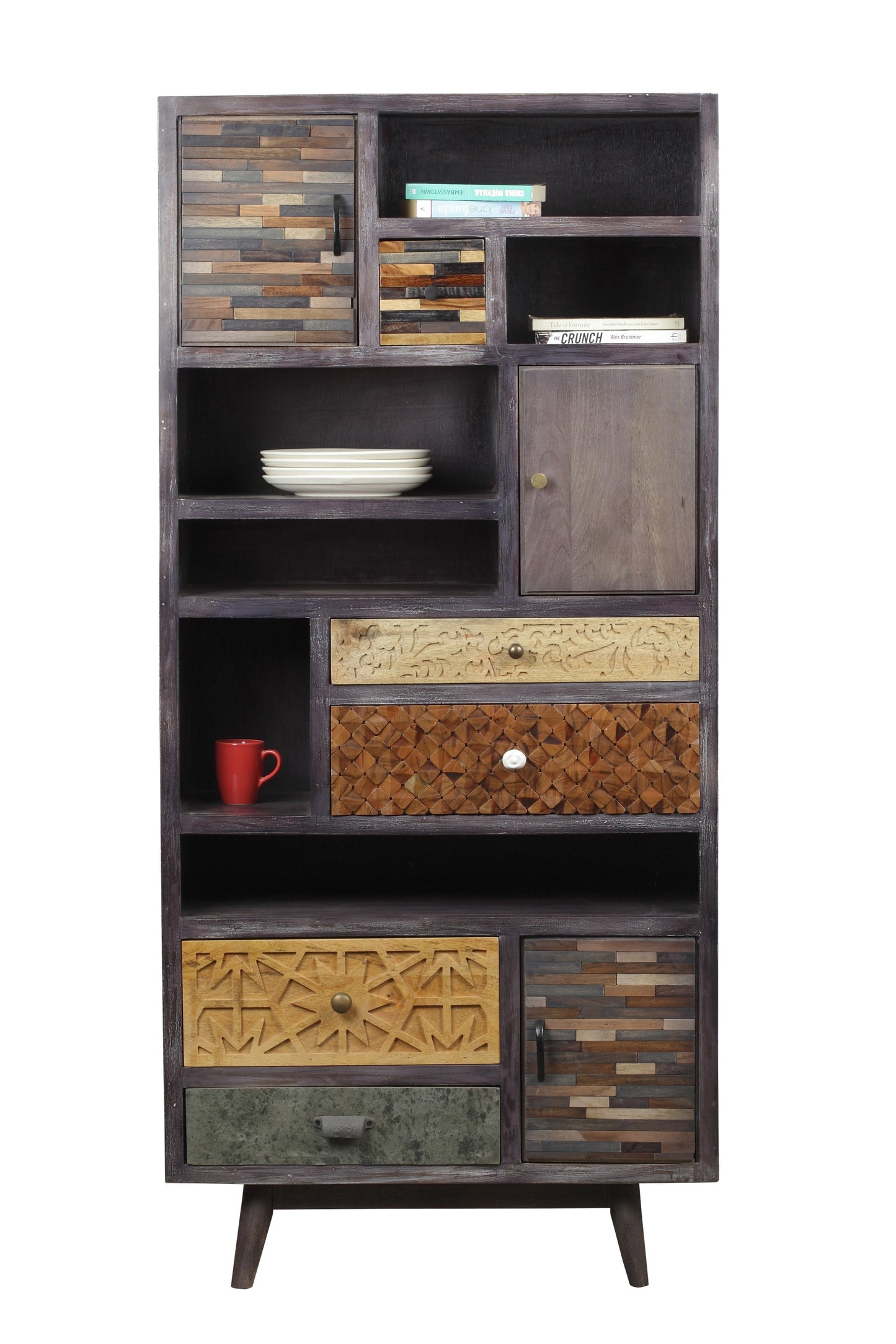 INTERIA Home & Living Regal TOBOL Wandregal Holz Bücherregal Aufbewahrung Mango