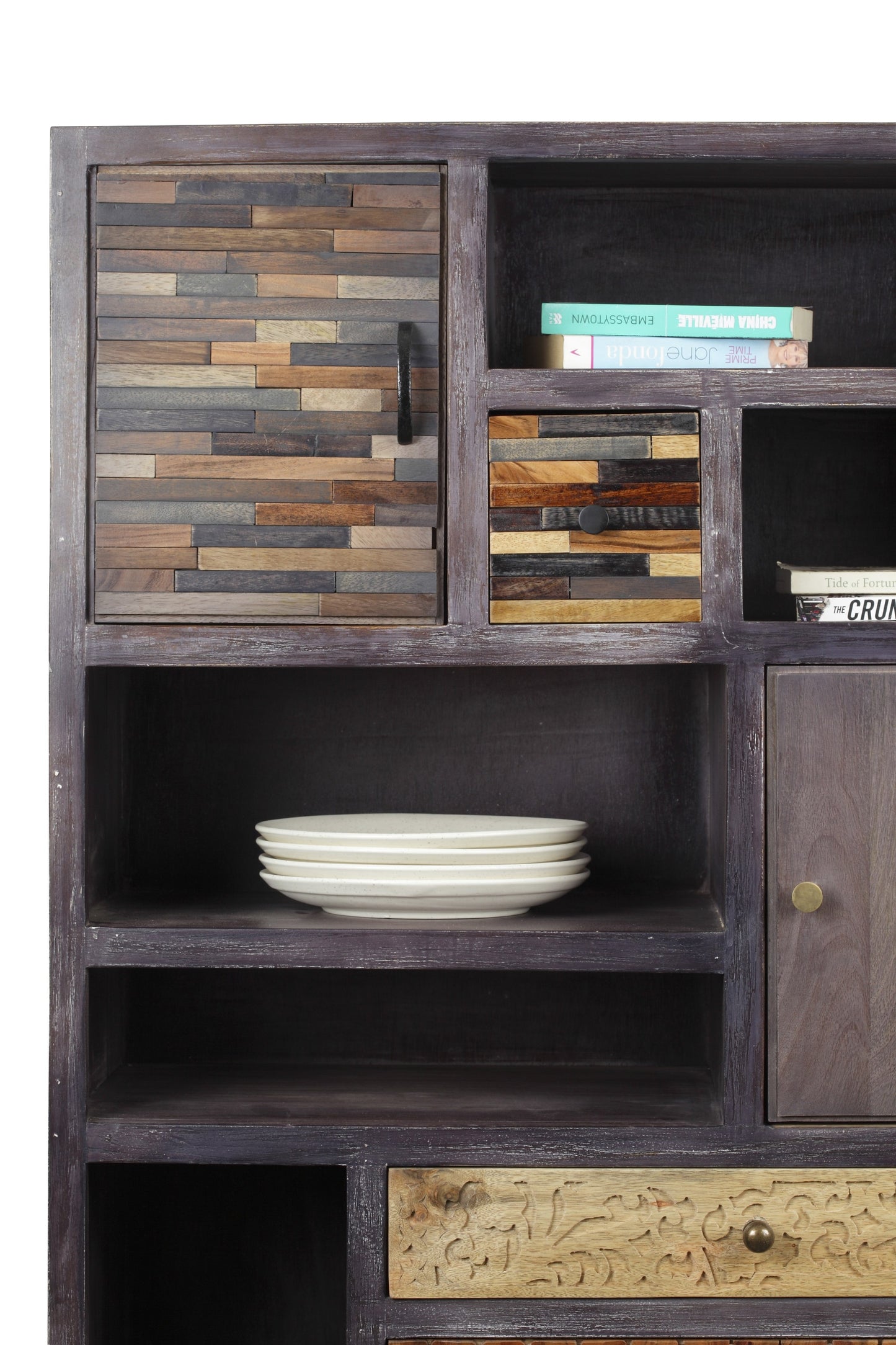 INTERIA Home & Living Regal TOBOL Wandregal Holz Bücherregal Aufbewahrung Mango