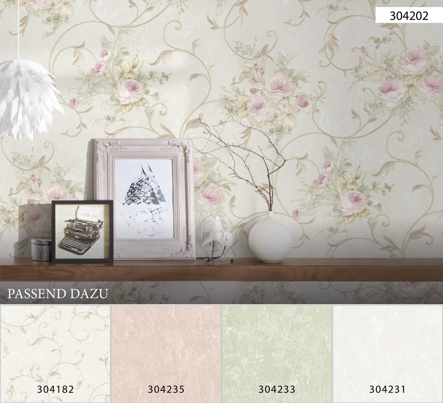 Blumentapete Rosa Vliestapete 304202 Wandtapete A.S. Création Tapete