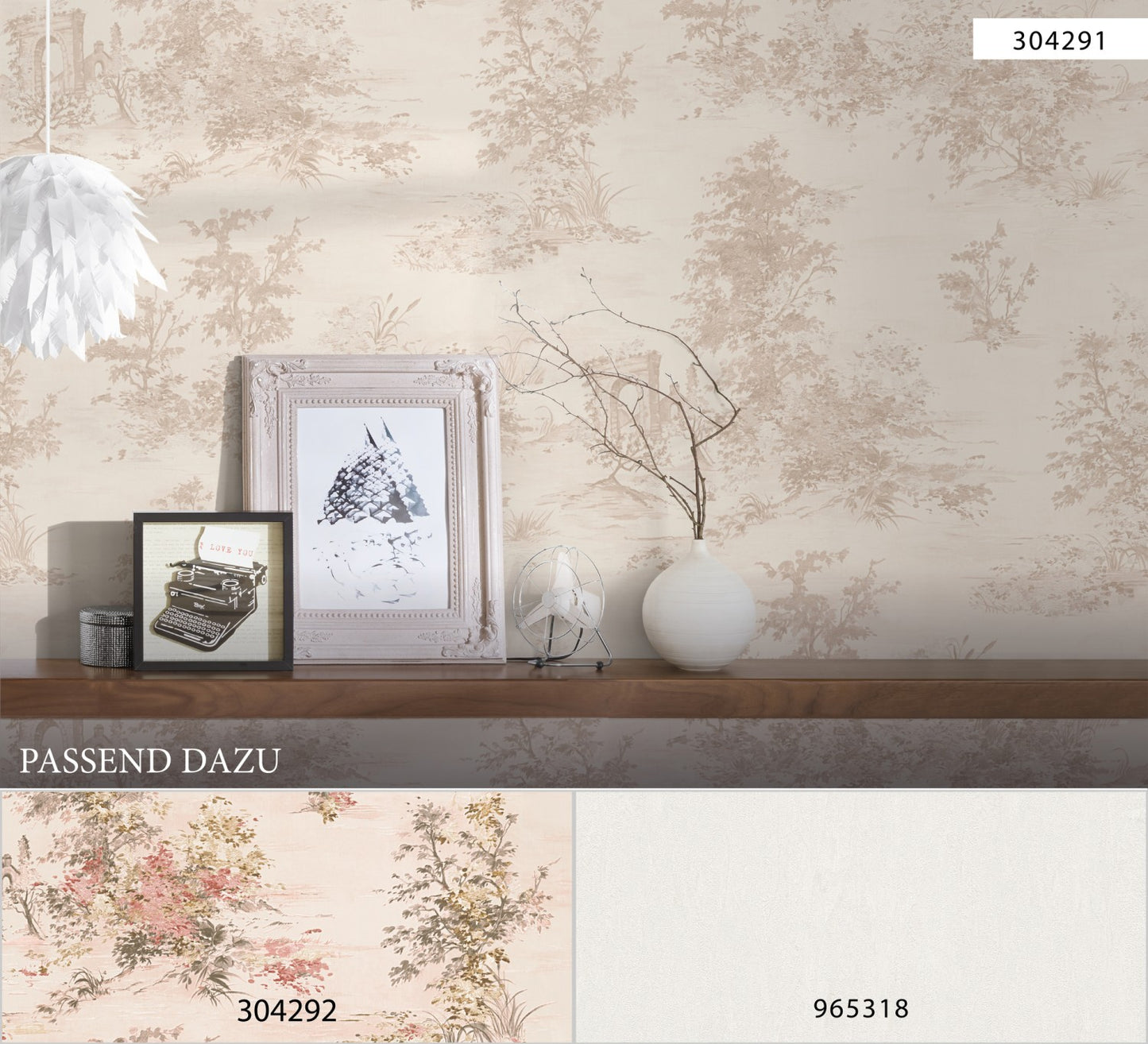 Waldtapete Beige Vliestapete 304291 Wandtapete A.S. Création Tapete