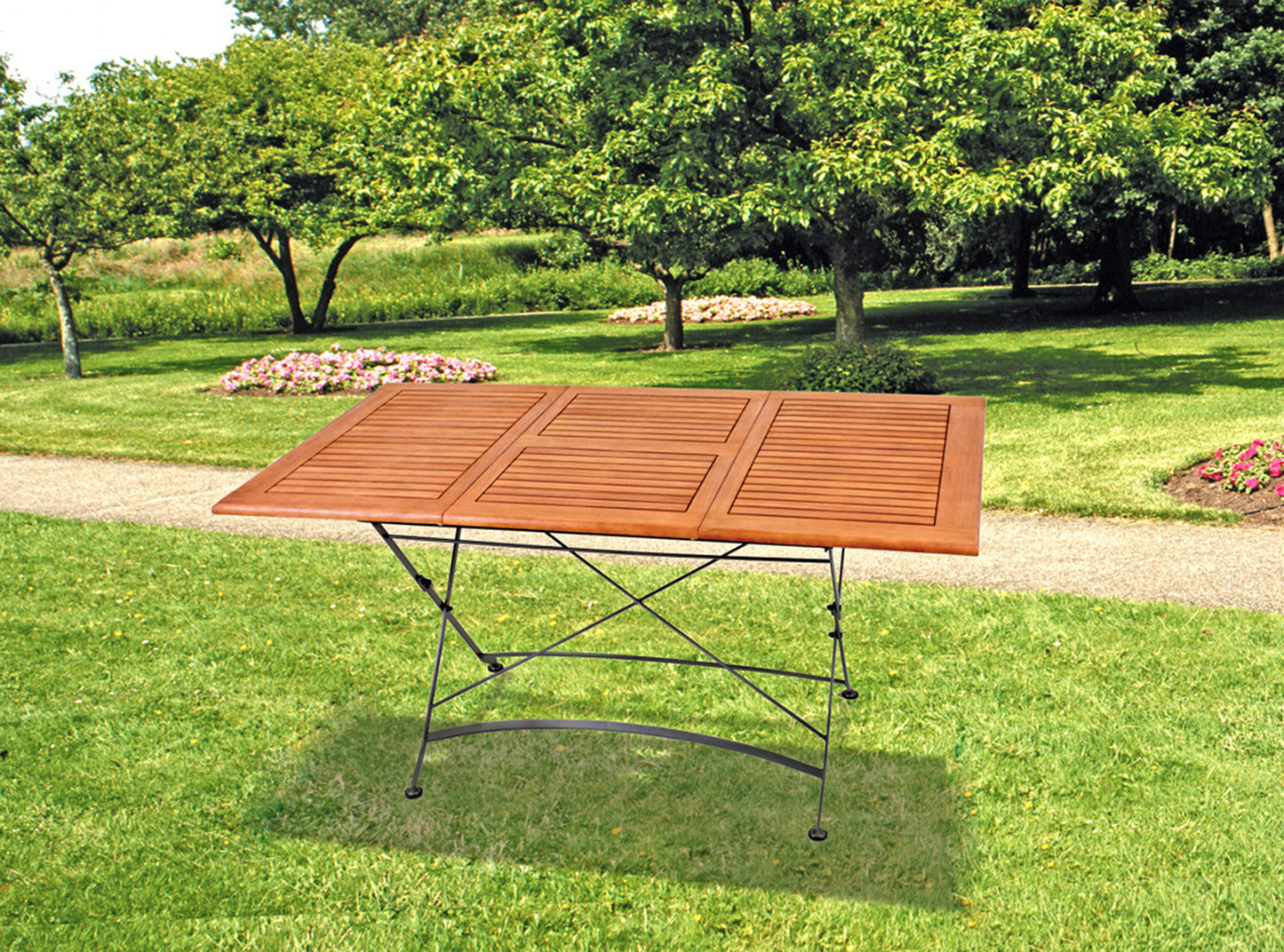 Garden Pleasure Sitzgarnitur WIEN 4.tlg Tisch Klappstuhl Bank Holz Gartenmöbel