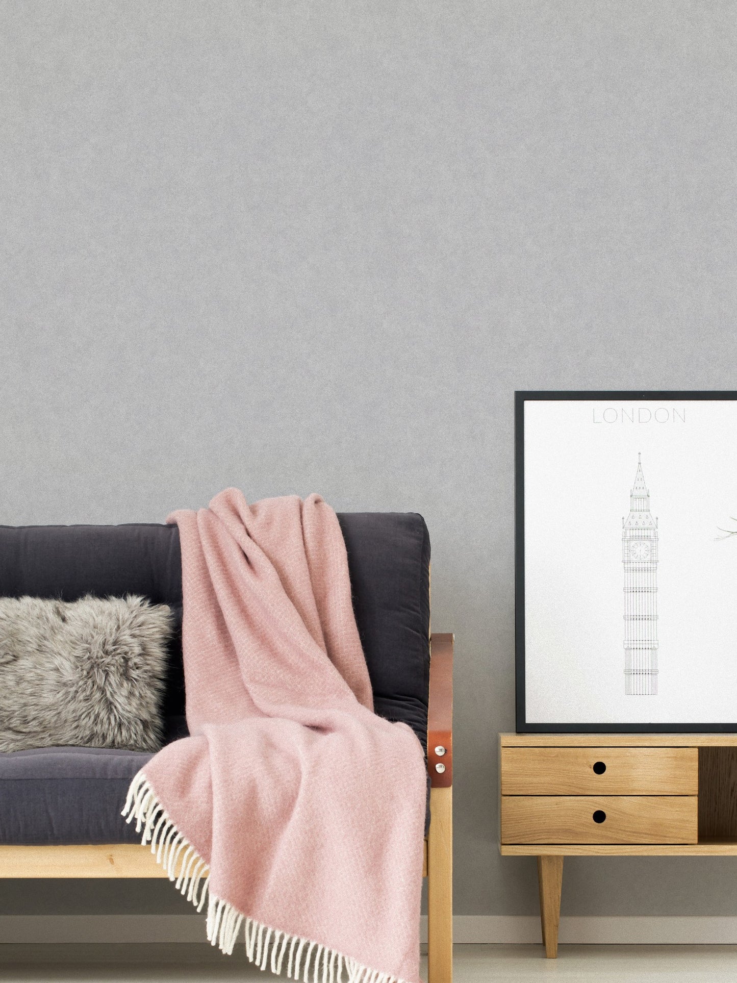 A.S. Création Unitapete Uni Grau 305102 Wandtapete Vlies Vinyl Rolle Tapete