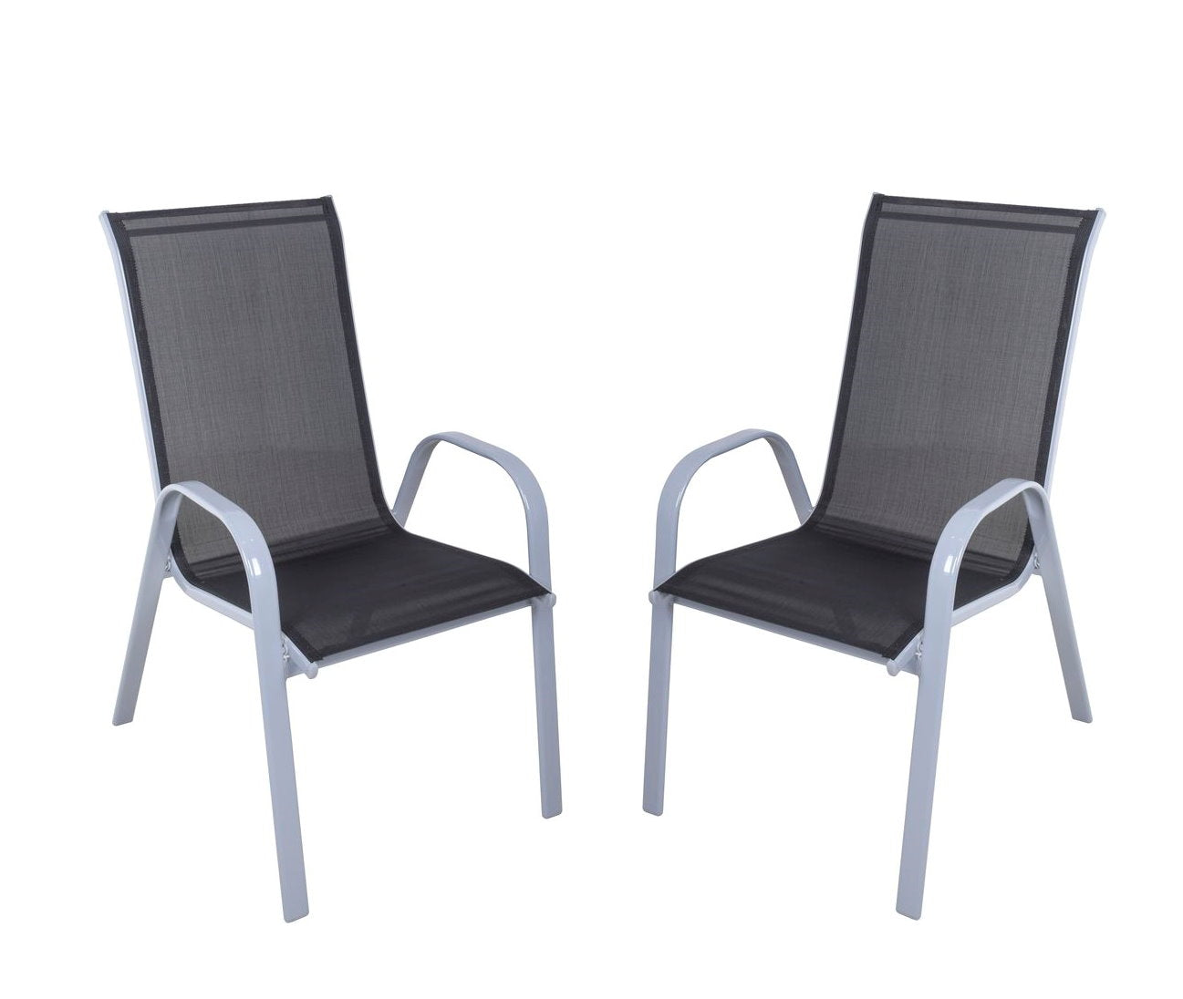 2er Set Garden Pleasure Stapelstuhl Gartenstuhl Garten Terrasse Stuhl Sessel