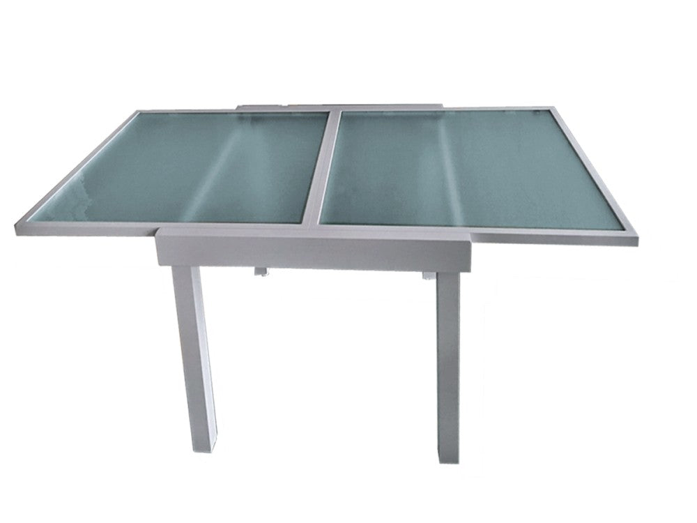 Garden Pleasure Ausziehtisch 65/130x65 Garten Terrasse Alu Glas Tisch Esstisch