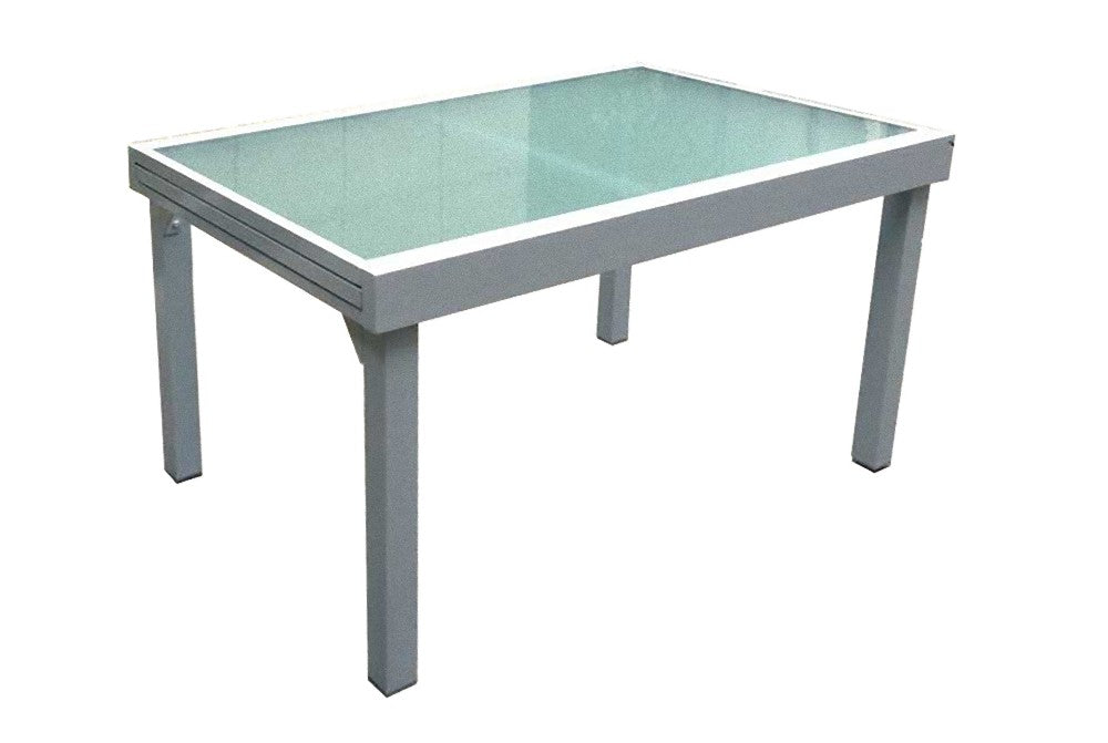 Garden Pleasure Ausziehtisch 135/270x90 Garten Terrasse Alu Glas Tisch Esstisch