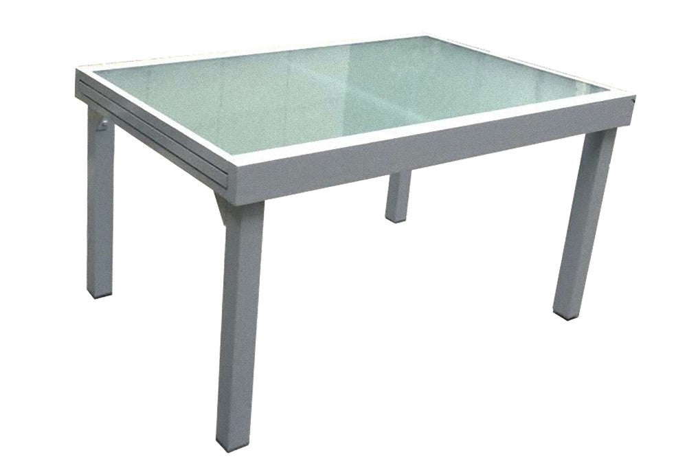 Garden Pleasure Ausziehtisch 135/270x90 Garten Terrasse Alu Glas Tisch Esstisch