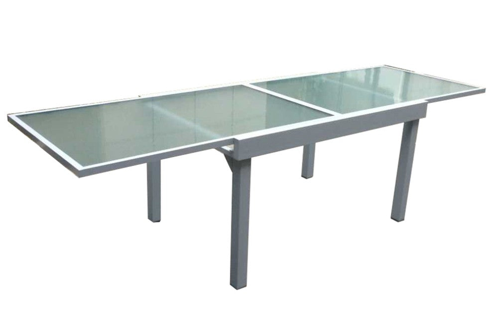 Garden Pleasure Ausziehtisch 135/270x90 Garten Terrasse Alu Glas Tisch Esstisch