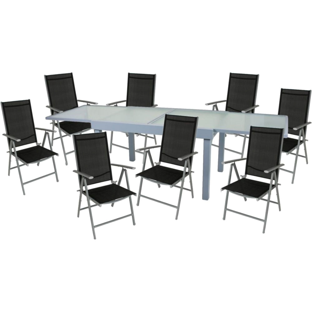 9tlg Garden Pleasure Tischgruppe Ausziehtisch Garten Esstisch Tisch Stuhl Stühle