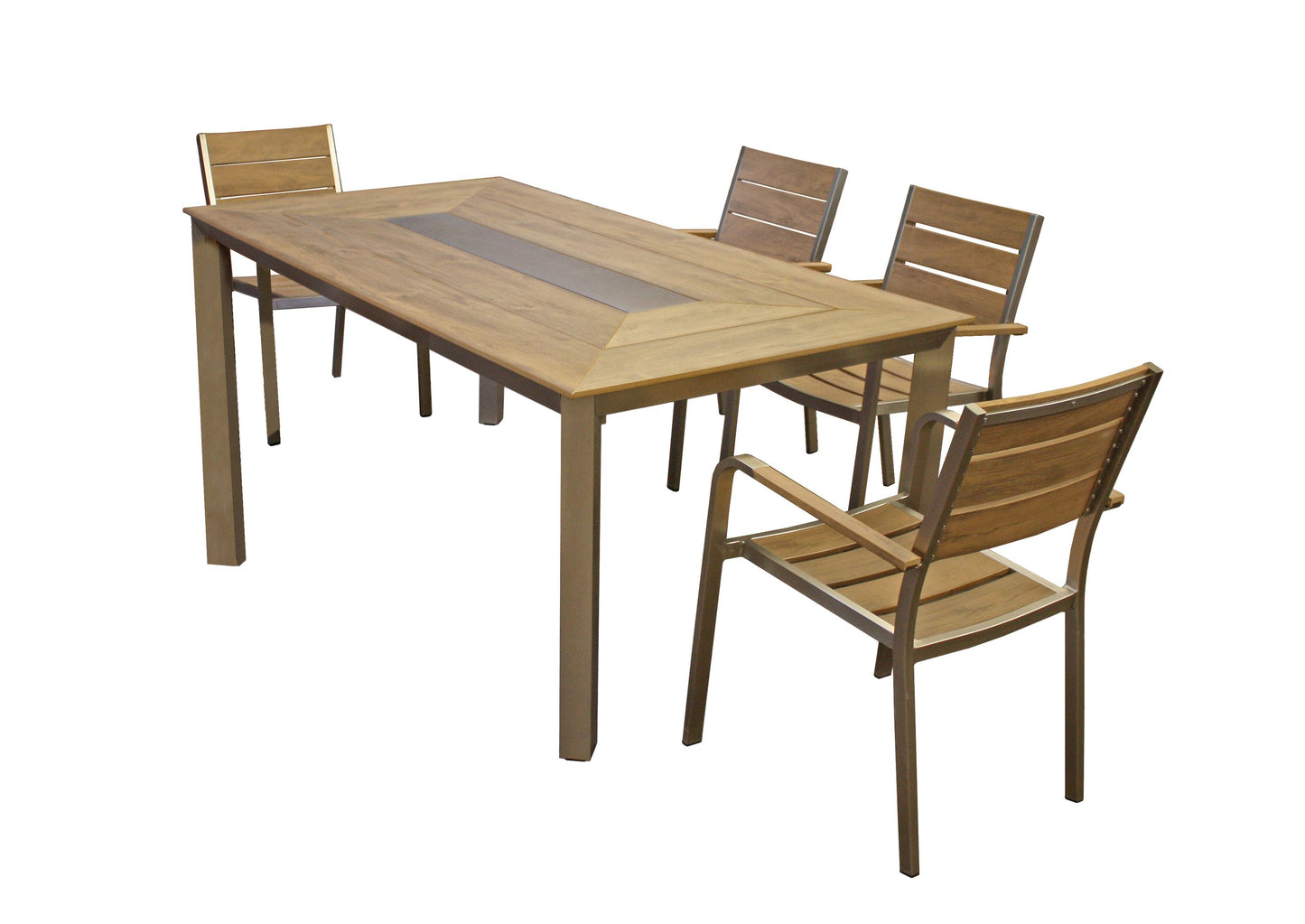 5tlg. Alu Tischgruppe Garten Sitzgruppe Lounge Set Gartenmöbel Sitzgarnitur