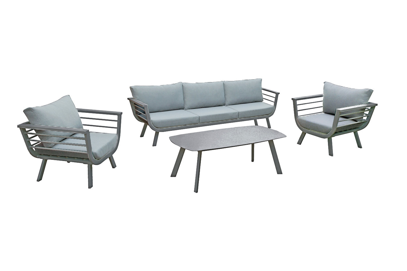 Sitzgarnitur Sitzgruppe Holz Garten Lounge Set Gartenmöbel Massiv Tisch Sofa