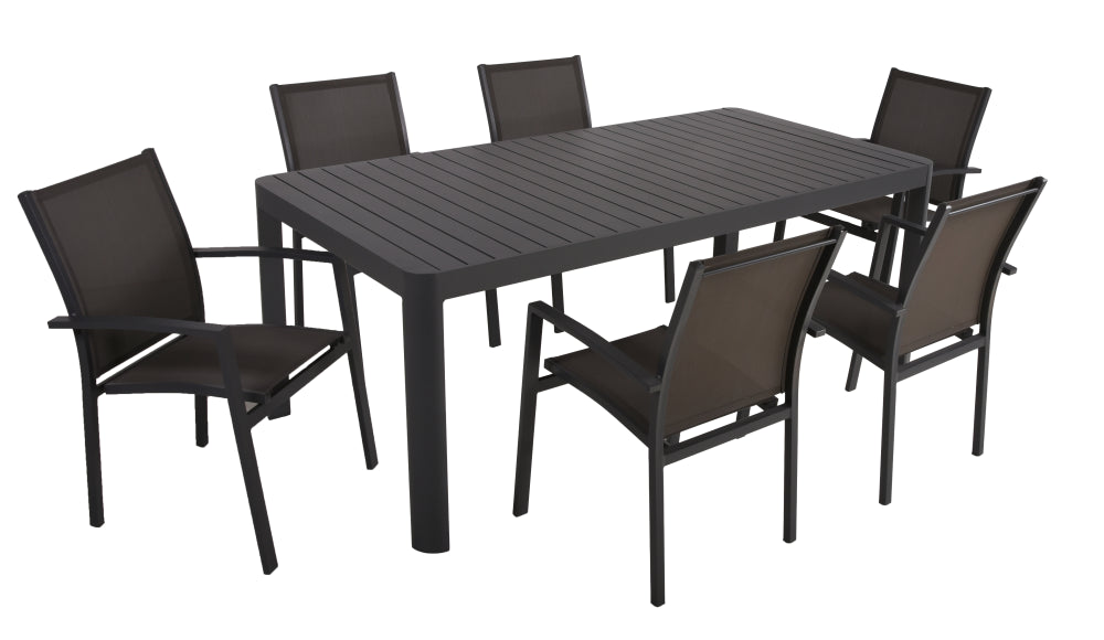 7tlg. Alu Tischgruppe Garten Sitzgruppe Lounge Set Gartenmöbel Sitzgarnitur