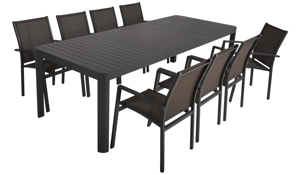 9tlg. Alu Tischgruppe Garten Sitzgruppe Lounge Set Gartenmöbel Sitzgarnitur