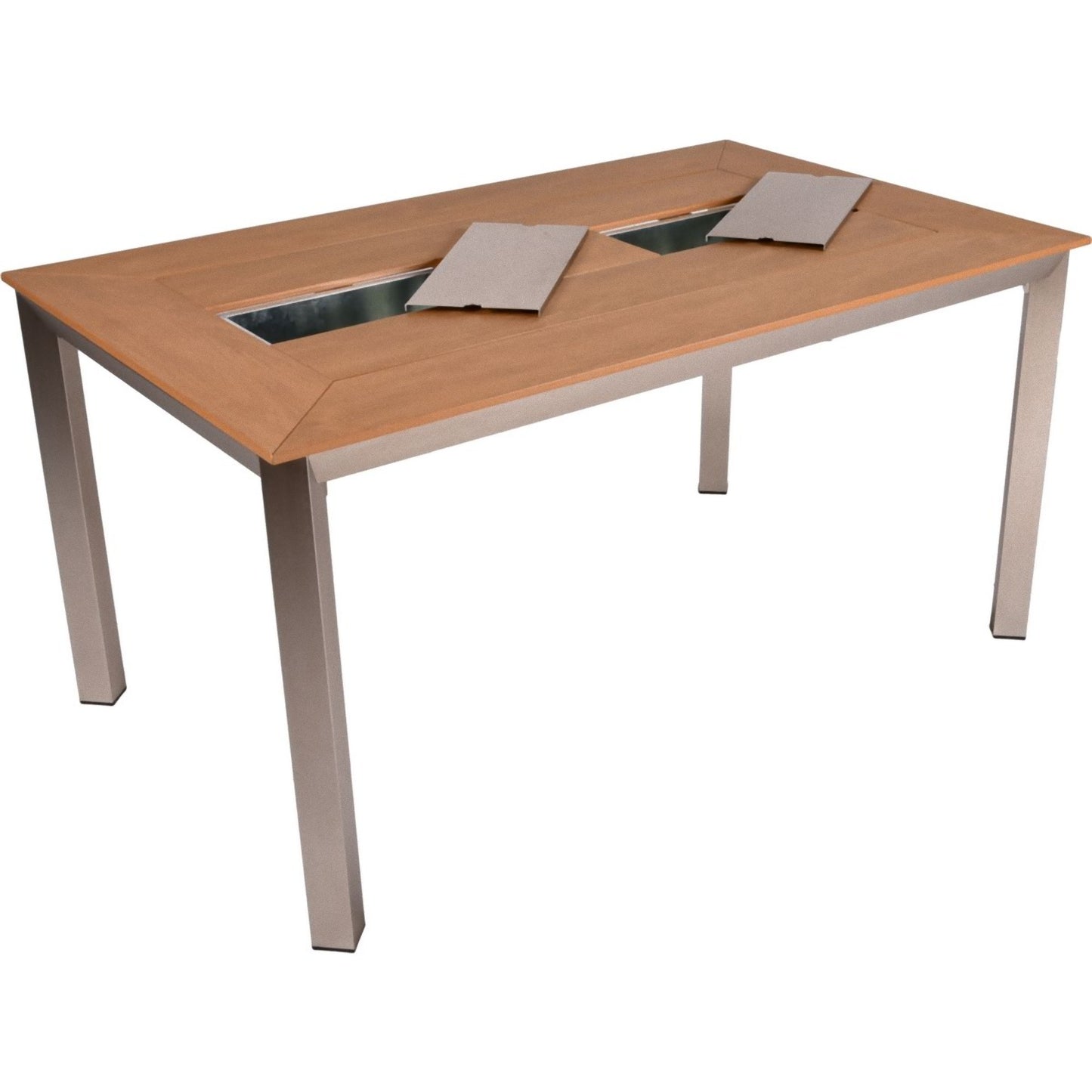 Alu Tisch FLORENCE mit 2 Eisbehältern Garten Gartentisch Outdoor Esstisch Möbel