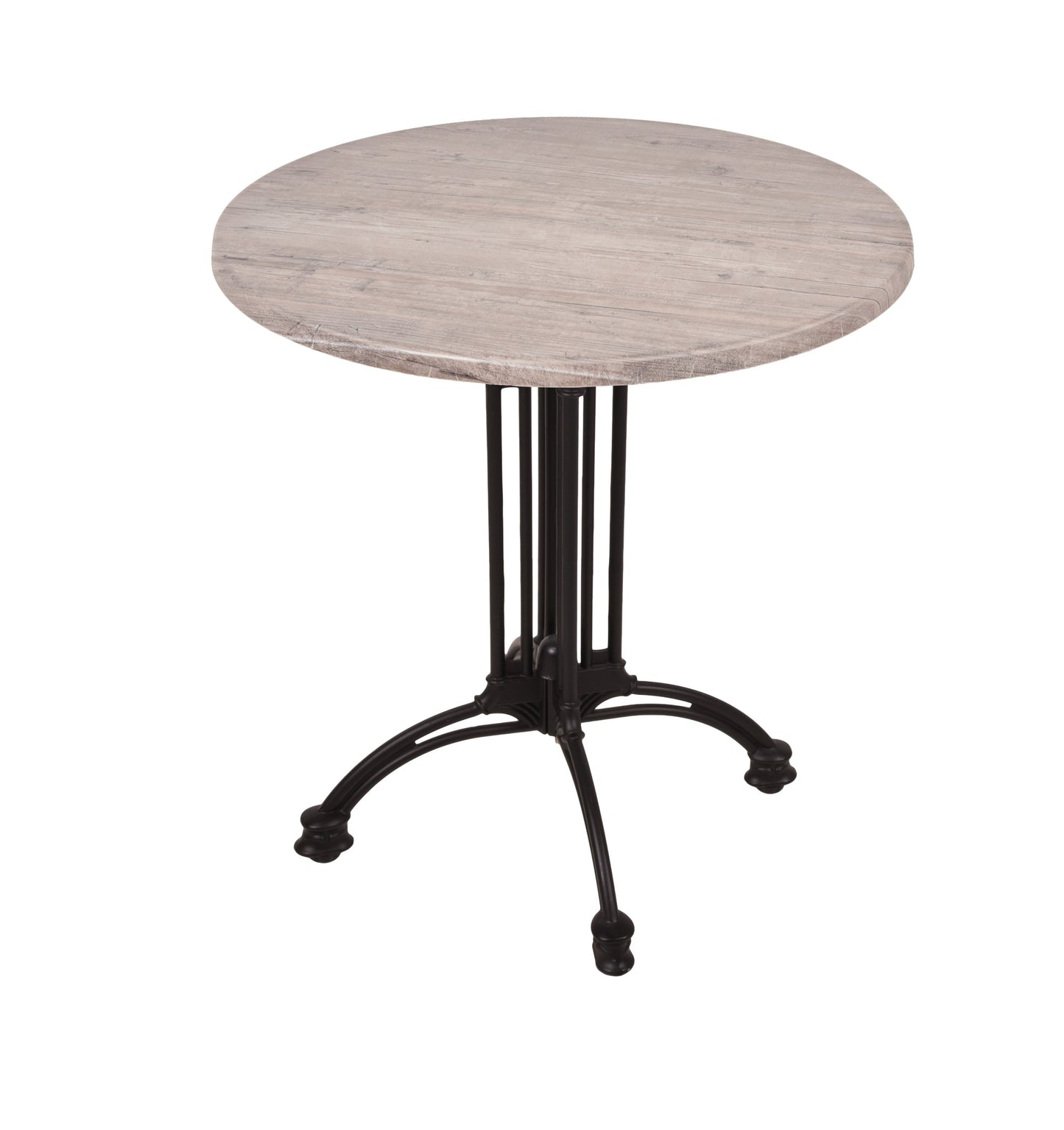 Bistrotisch Set Washington Pine Ø70cm Tischgestell Alu schwarz Garten Tisch