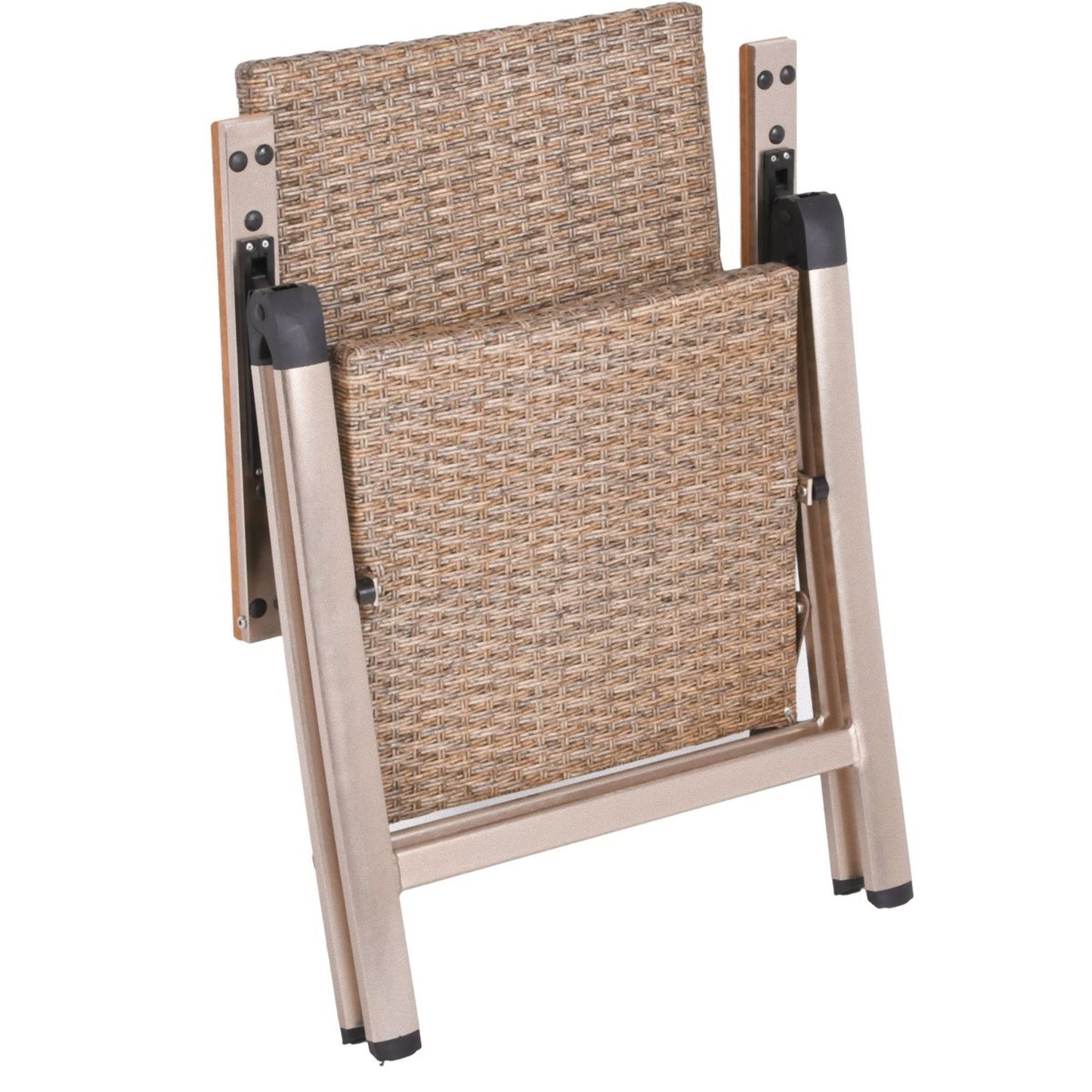 Polyrattan Hochlehner FLORENCE Gartenstuhl Klappstuhl Sessel Gartensessel braun