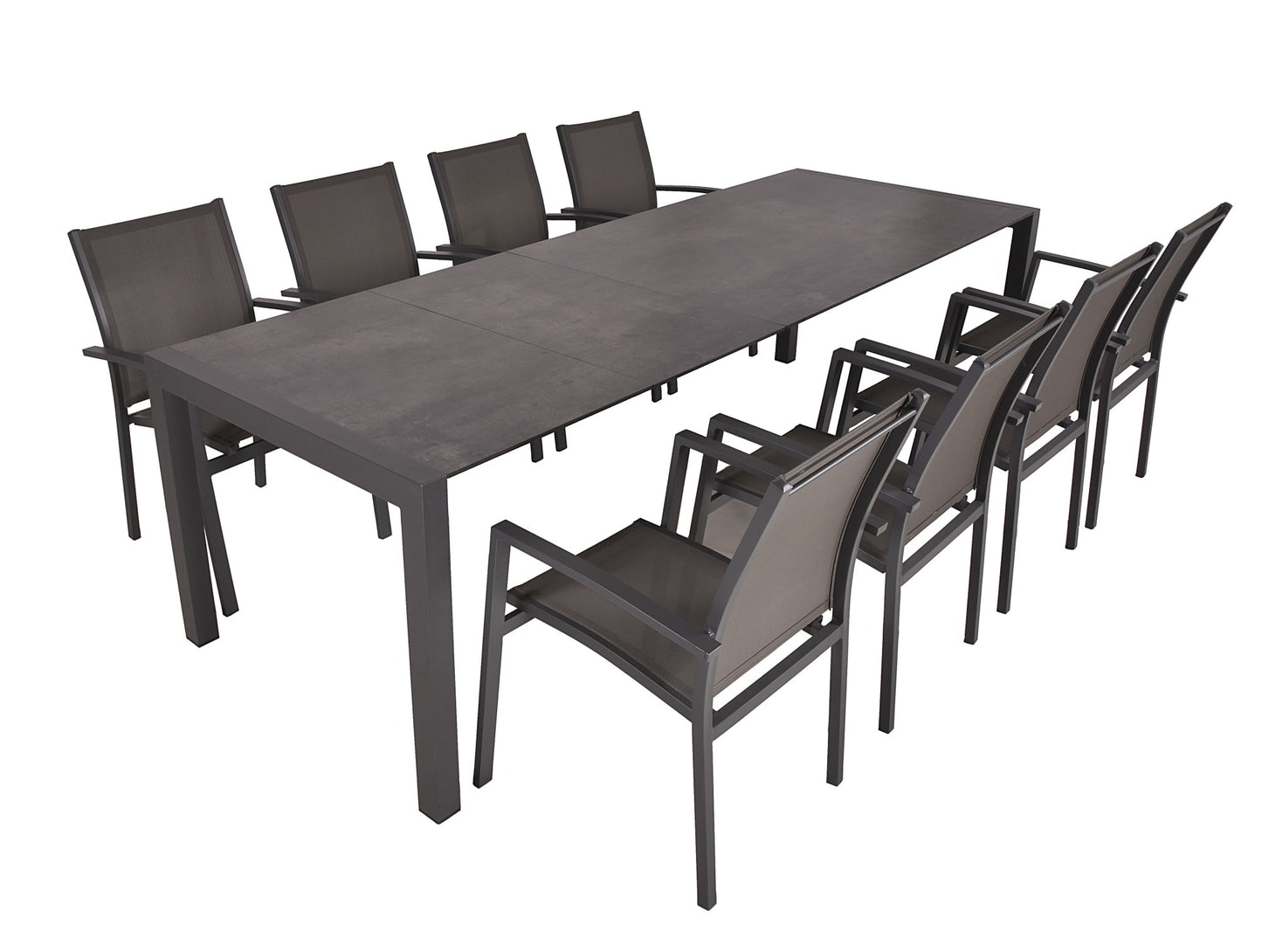 Garden Pleasure 9-tlg. Garten Tischgruppe Sitzgruppe Tisch Stuhl Aluminium