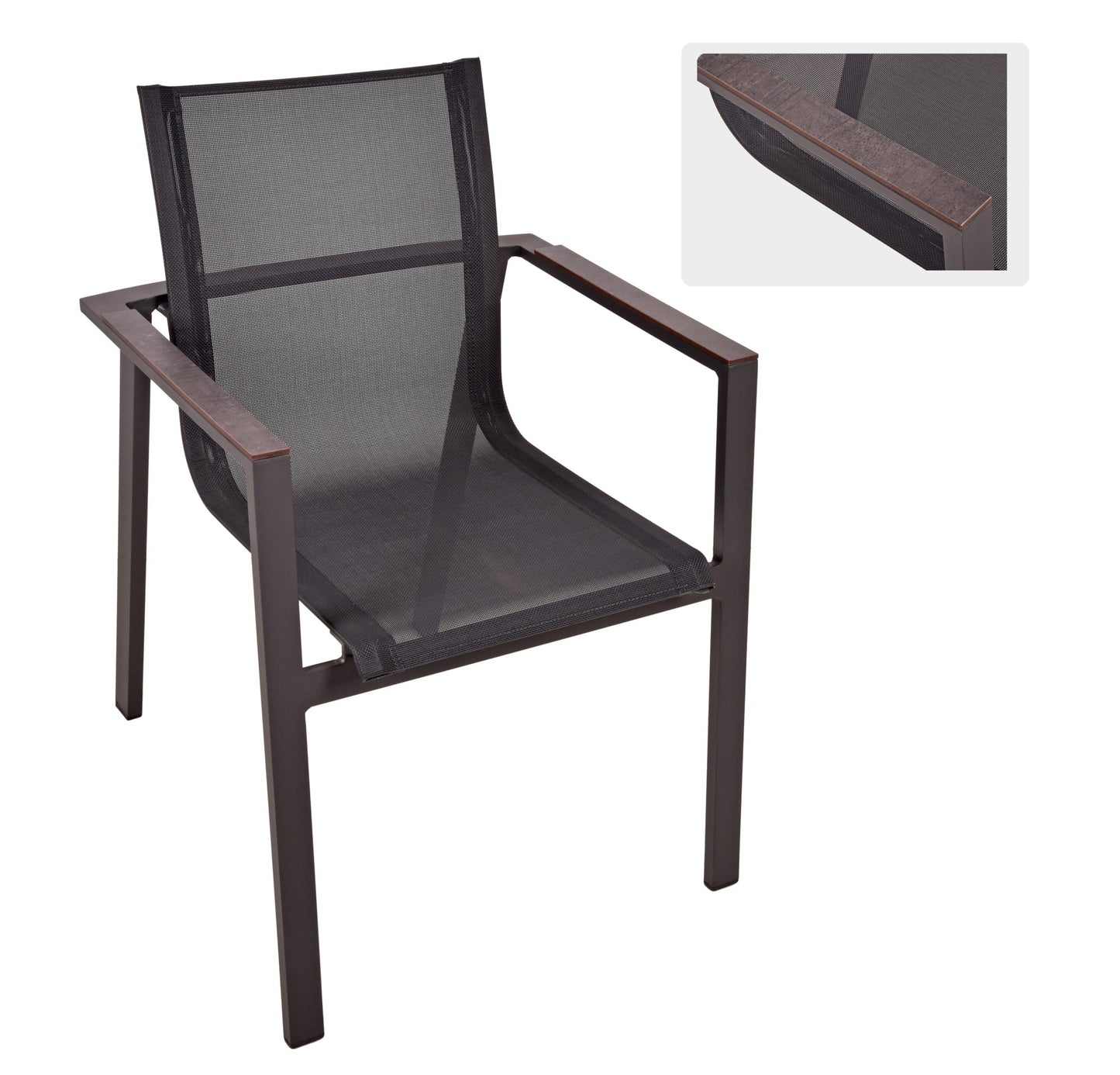 2x Garden Pleasure Stapelstuhl SOPHIA Garten Stuhl Stühle Stapelstuhl Aluminium