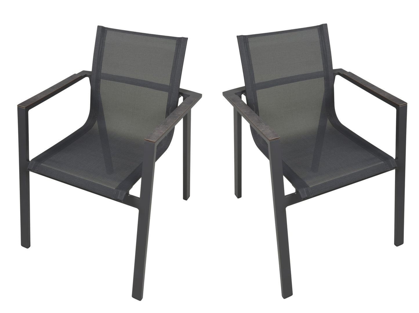 2x Garden Pleasure Stapelstuhl SOPHIA Garten Stuhl Stühle Stapelstuhl Aluminium
