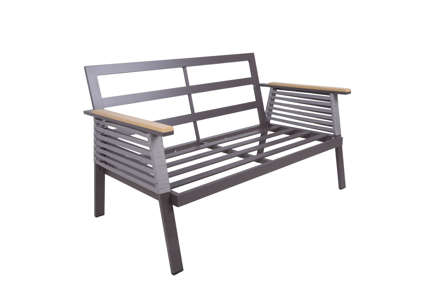 Lounge Alu Sitzgruppe Denia Gartenmöbel Garnitur Sessel Tisch Sofa Stühle grau