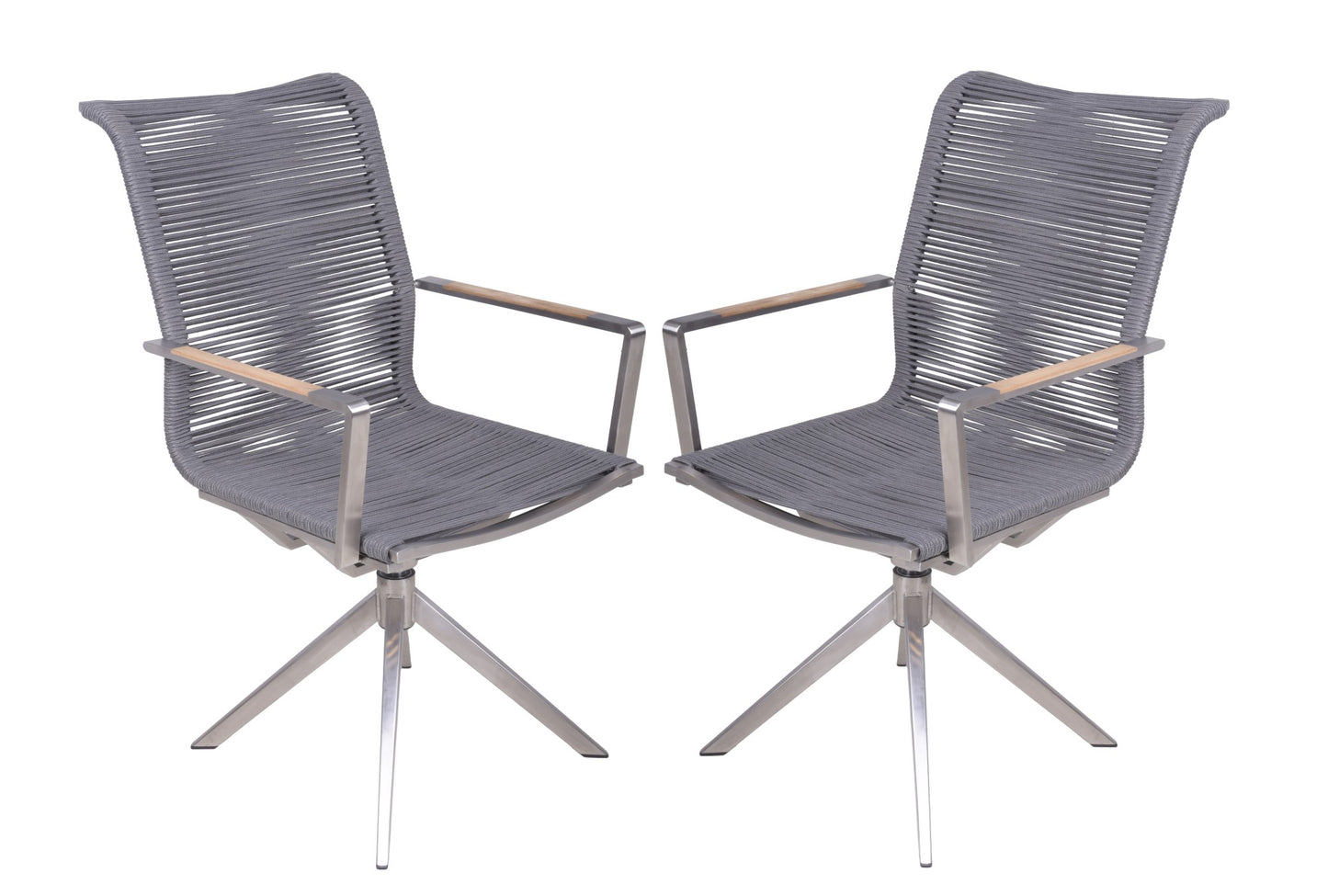 2er Set Drehstuhl Rubiera Küchenstuhl Sessel Garten Terrasse Esszimmer Stuhl