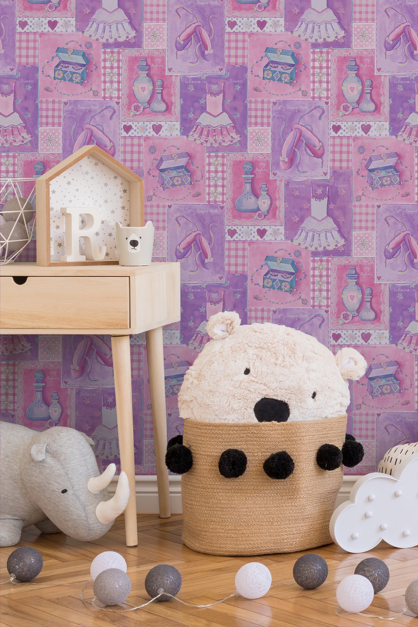 A.S. Création Kinderzimmertapete Violett Papiertapete 305971 Wandtapete