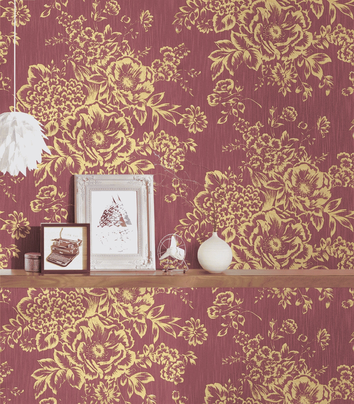 A.S. Création Blumentapete Gold 306576 Tapete Metallic Silk Wandtapete Design