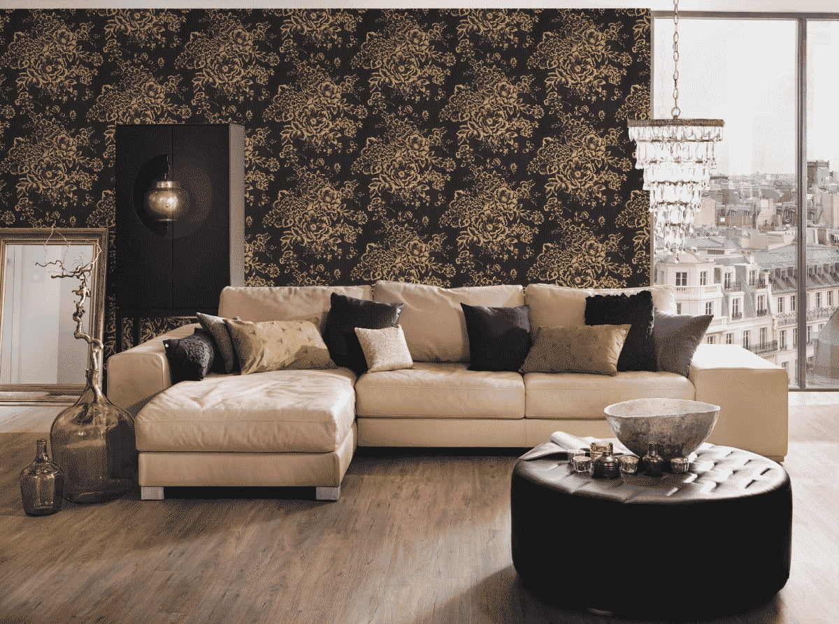 A.S. Création Blumentapete Gold 306577 Tapete Metallic Silk Wandtapete Design