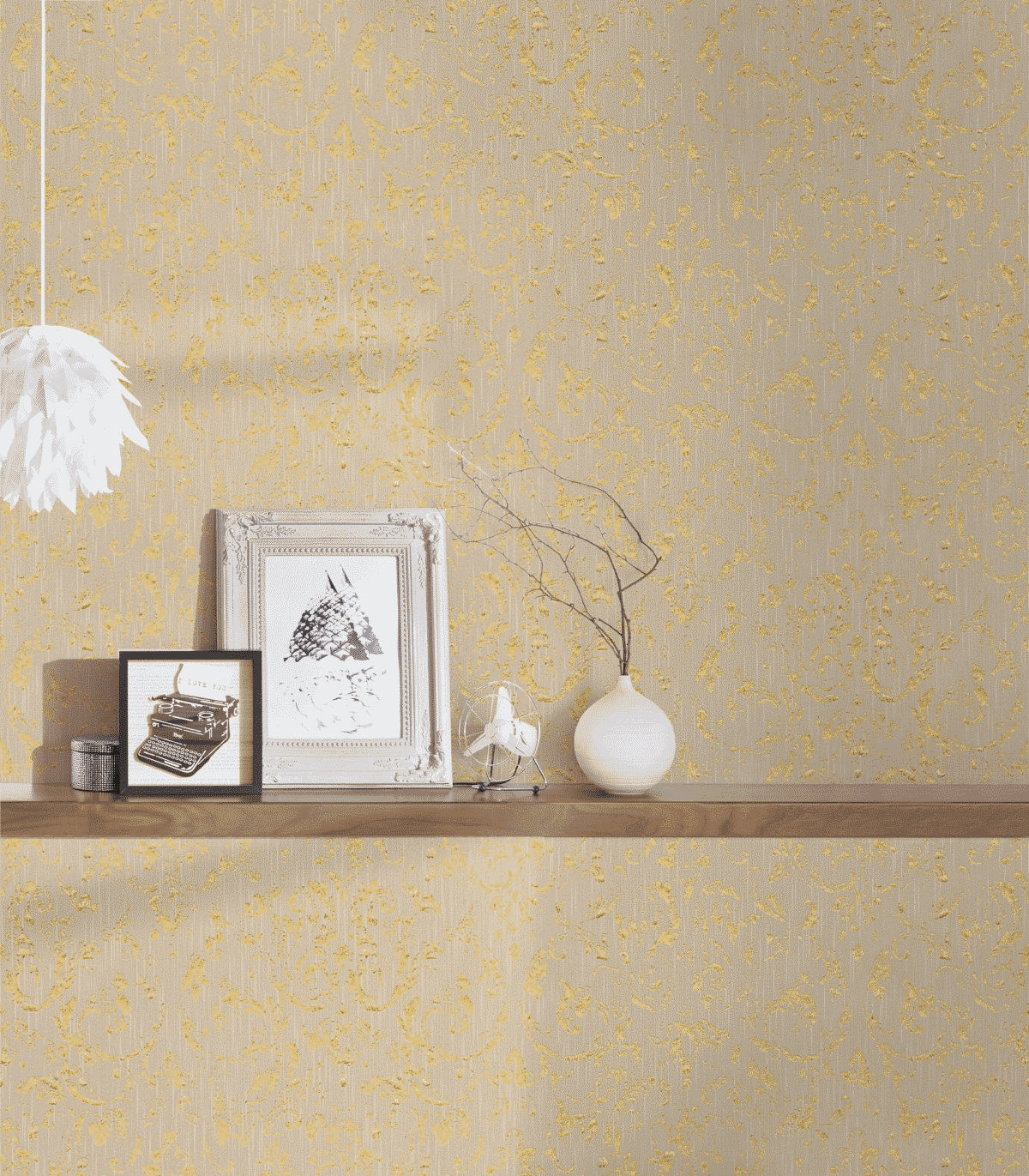 A.S. Création Barocktapete Beige 306602 Tapete Metallic Silk Wandtapete Design