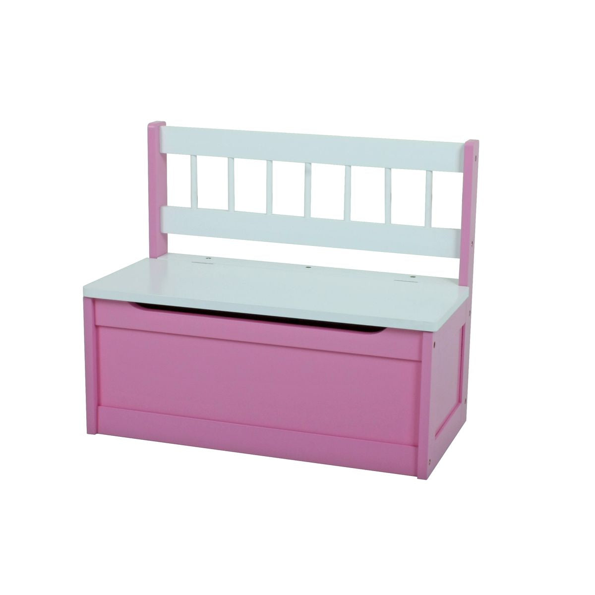 2er Set Holz Kinder Truhenbank Truhe Sitzbank Bank Spielkiste Kindermöbel pink