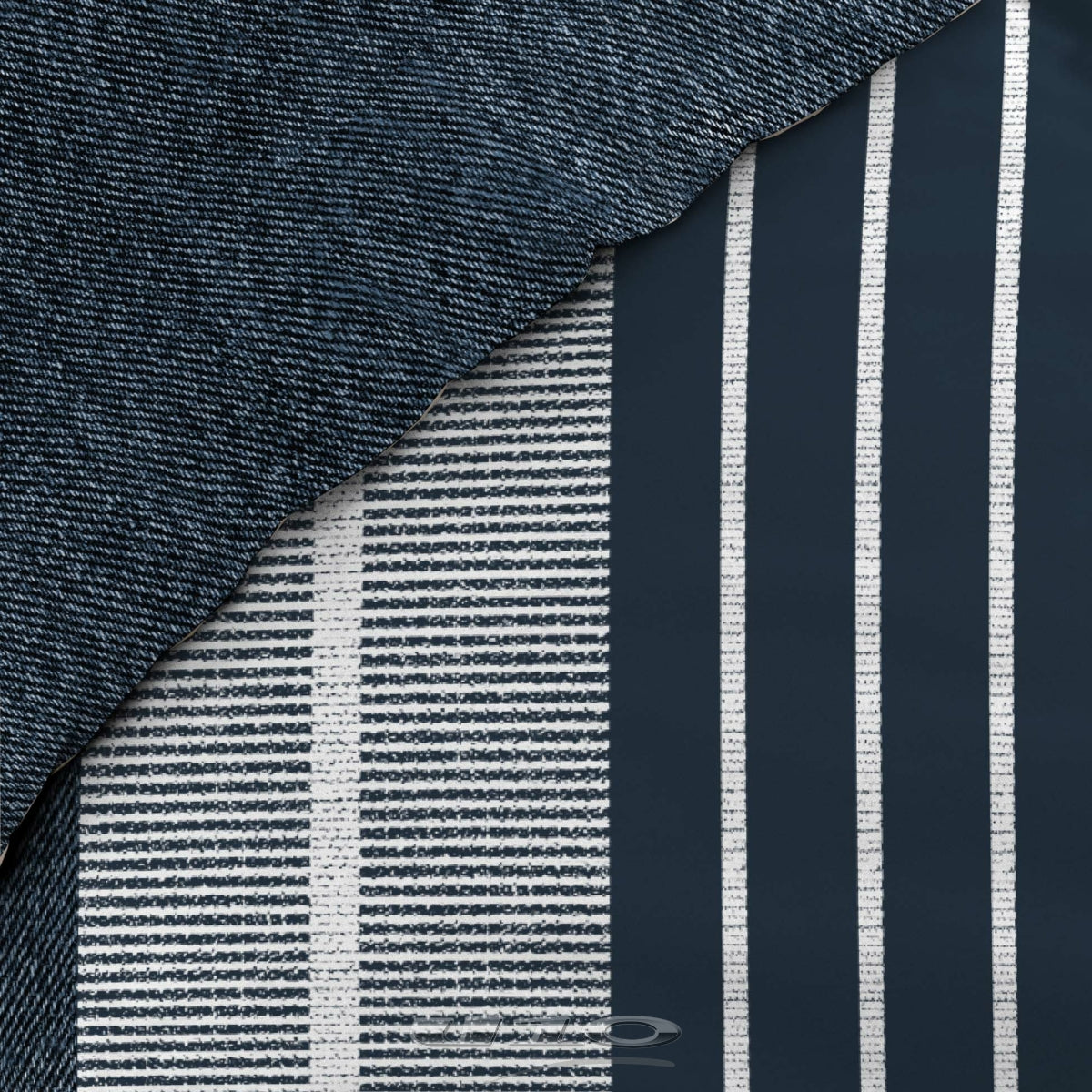 3tlg. Premium Bettwäsche 240x220cm Baumwolle Übergröße King Size blau Muster Set