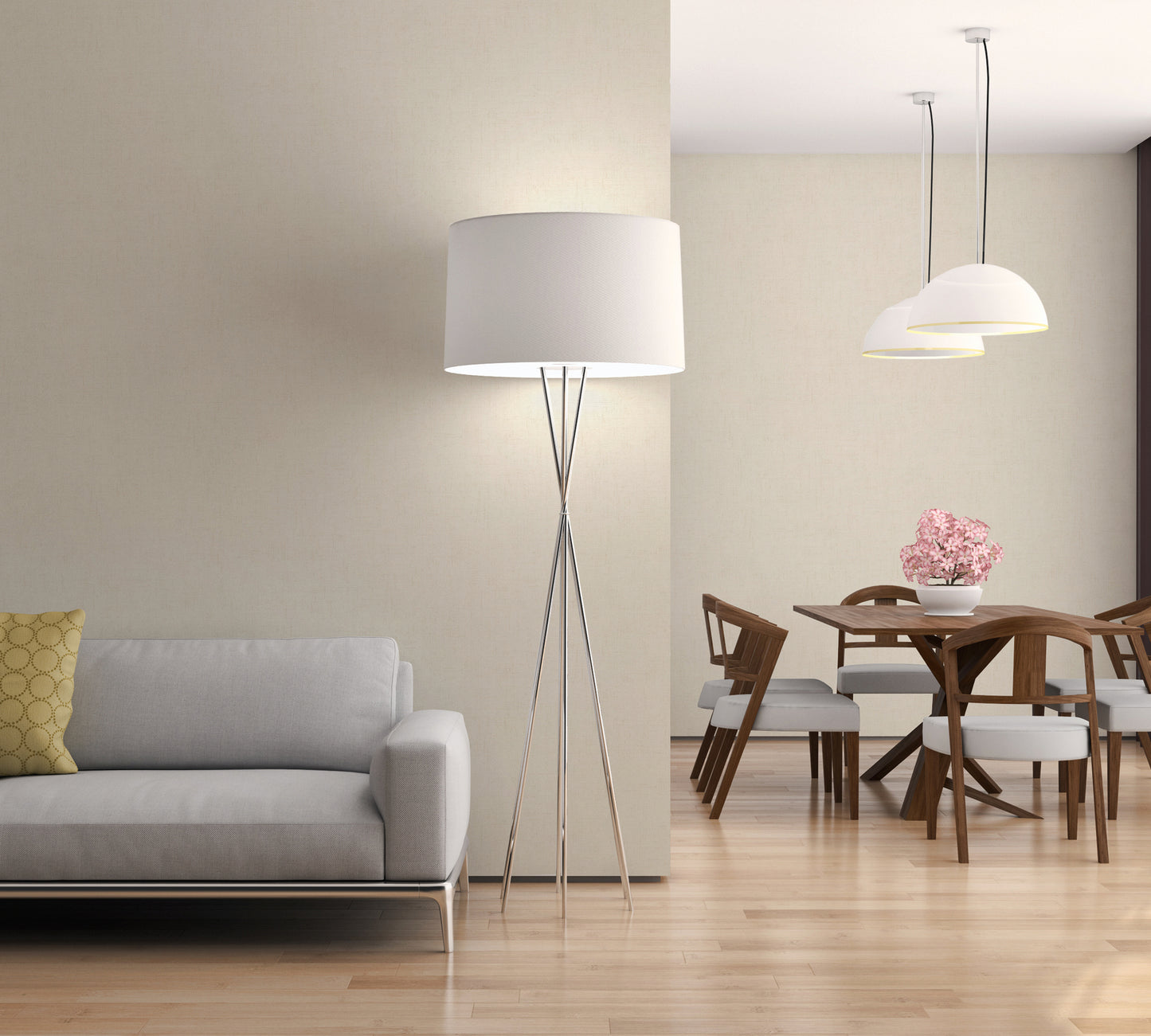 A.S. Création Uni Vinyl Tapete Greenery Creme Wandtapete Unitapete