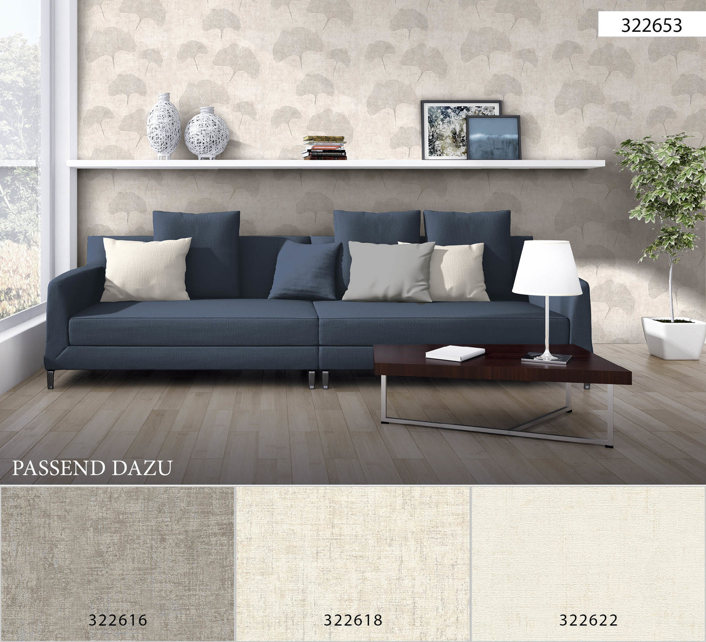 A.S. Création Blumen Tapete Beige 322653 Wandtapete Vliestapete Natur Floral