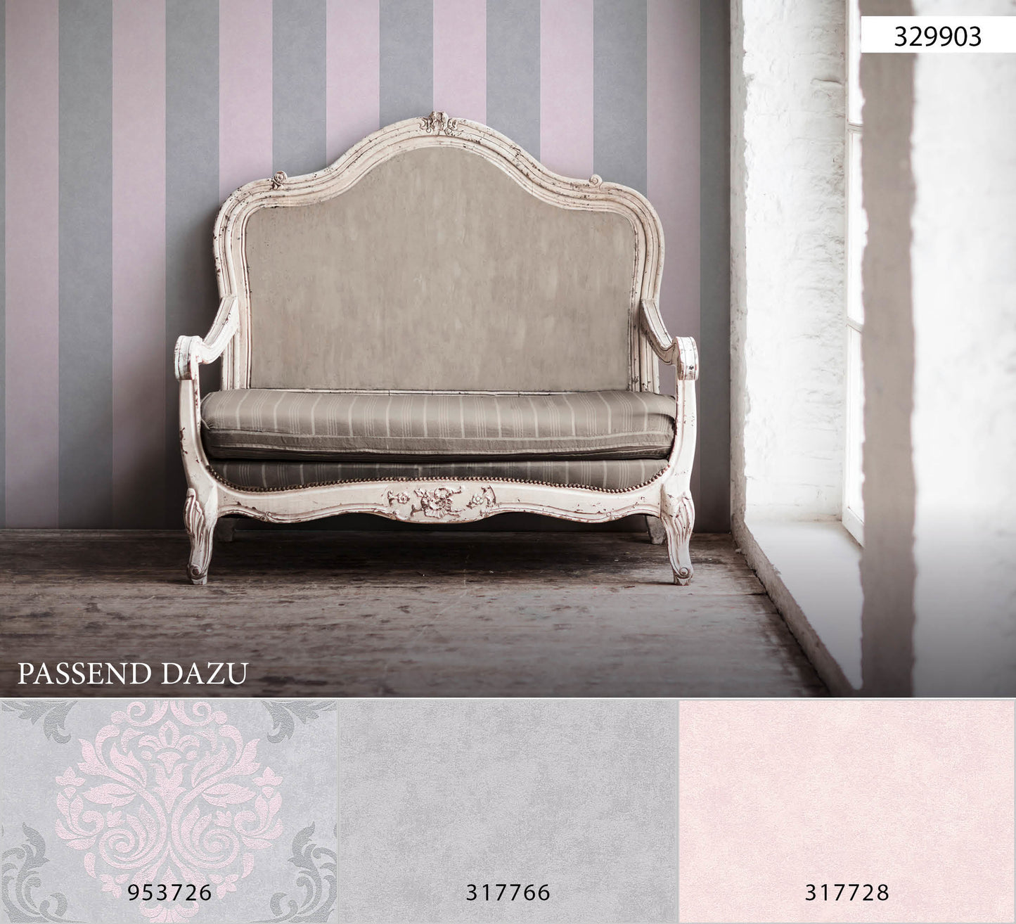 A.S. Création Streifentapete Streifen Rosa 329903 Tapete Memory 3 Wandtapete