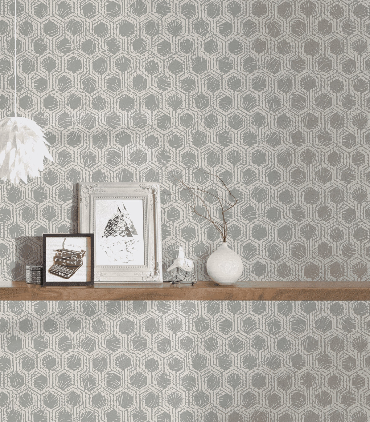 A.S. Création Geometrische Tapete Silber 333272 Tapete Alpha Wandtapete Design