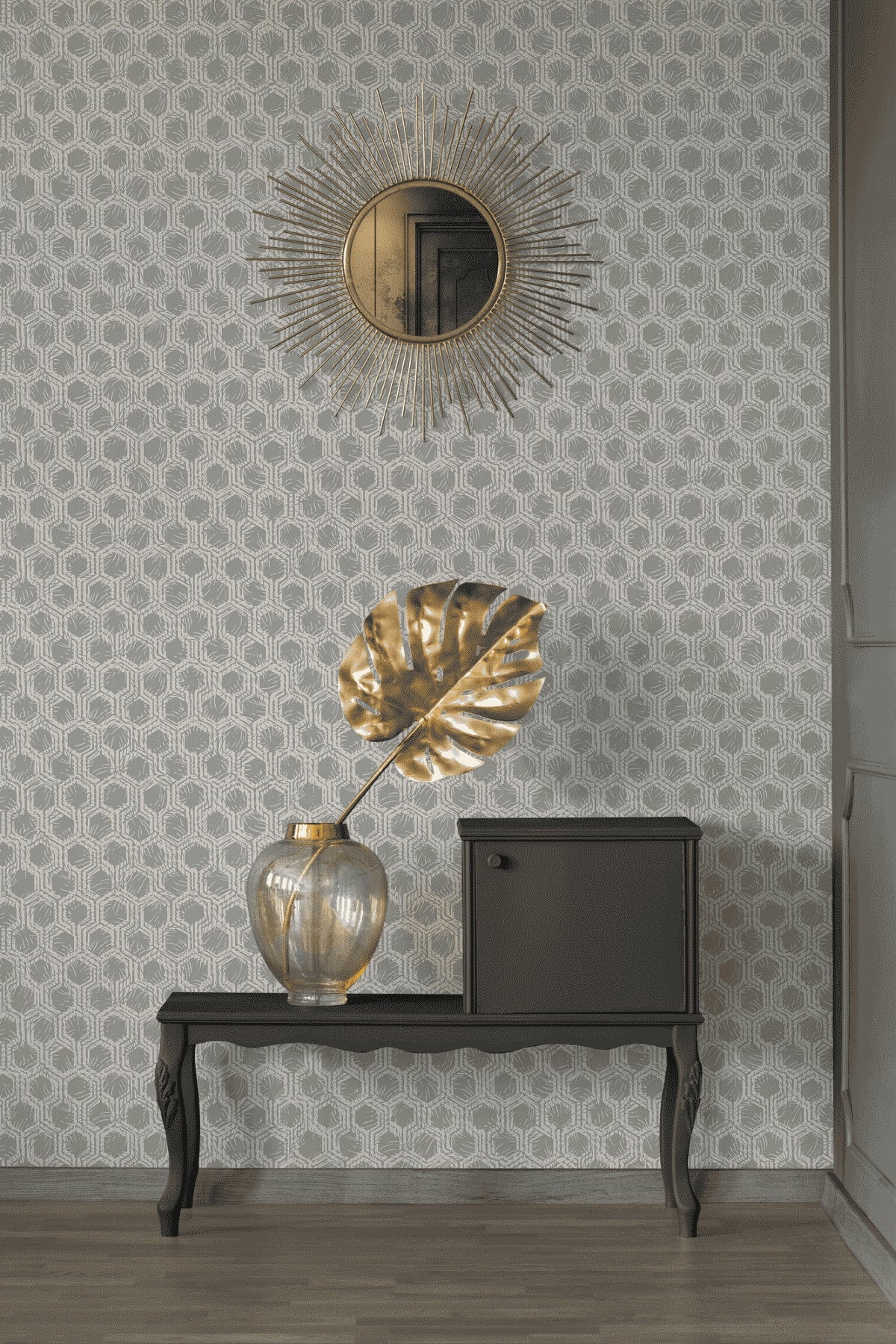 A.S. Création Geometrische Tapete Silber 333272 Tapete Alpha Wandtapete Design